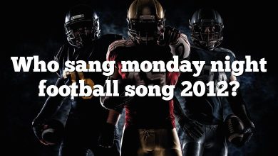 Who sang monday night football song 2012?