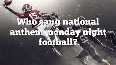 Who sang national anthem monday night football?