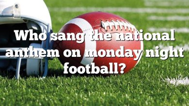 Who sang the national anthem on monday night football?