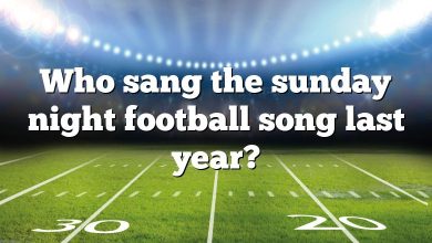 Who sang the sunday night football song last year?
