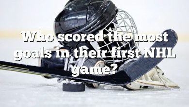 Who scored the most goals in their first NHL game?