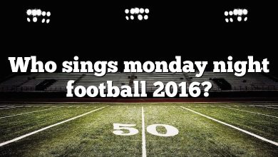 Who sings monday night football 2016?