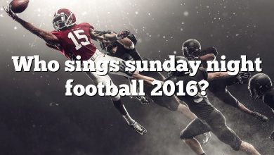 Who sings sunday night football 2016?