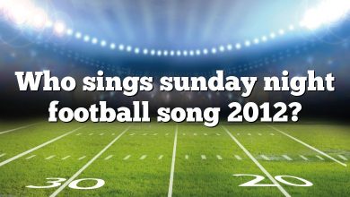 Who sings sunday night football song 2012?