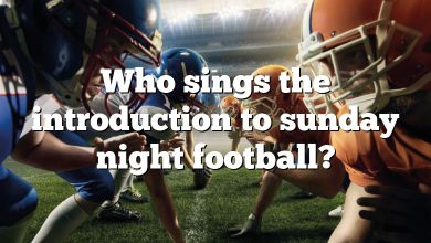 Who sings the introduction to sunday night football?