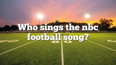 Who sings the nbc football song?
