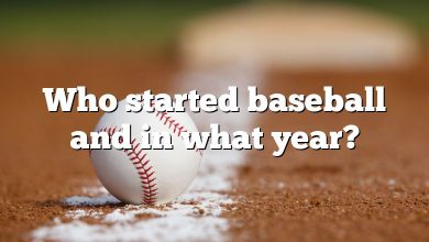 Who started baseball and in what year?