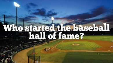 Who started the baseball hall of fame?