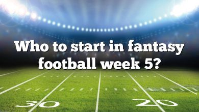 Who to start in fantasy football week 5?
