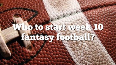 Who to start week 10 fantasy football?