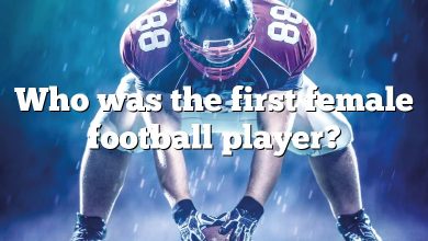 Who was the first female football player?