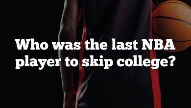 Who was the last NBA player to skip college?