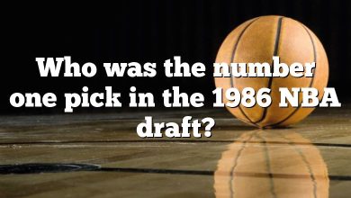 Who was the number one pick in the 1986 NBA draft?