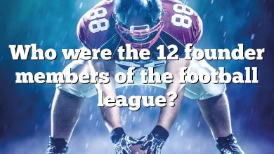 Who were the 12 founder members of the football league?