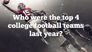 Who were the top 4 college football teams last year?