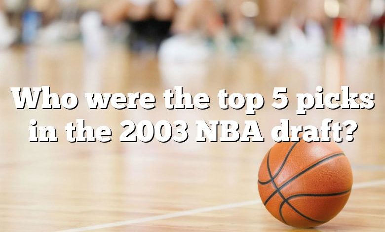 Who were the top 5 picks in the 2003 NBA draft?