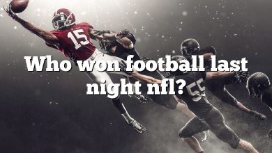 Who won football last night nfl?