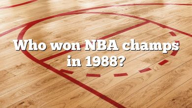 Who won NBA champs in 1988?