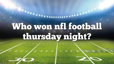 Who won nfl football thursday night?