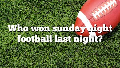 Who won sunday night football last night?