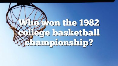 Who won the 1982 college basketball championship?