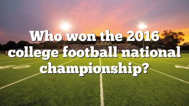Who won the 2016 college football national championship?