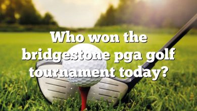 Who won the bridgestone pga golf tournament today?