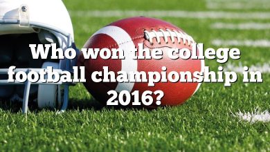 Who won the college football championship in 2016?