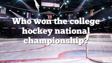 Who won the college hockey national championship?