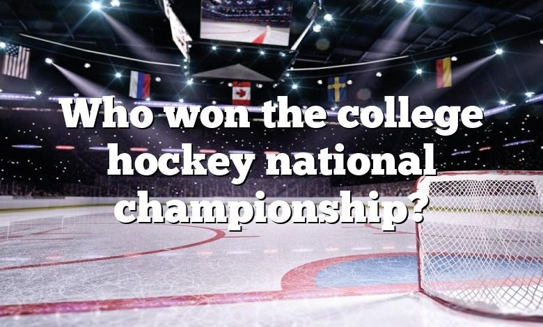 Who won the college hockey national championship?