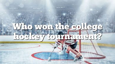 Who won the college hockey tournament?