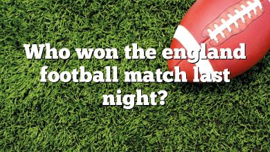 Who won the england football match last night?