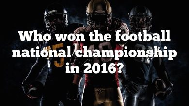 Who won the football national championship in 2016?