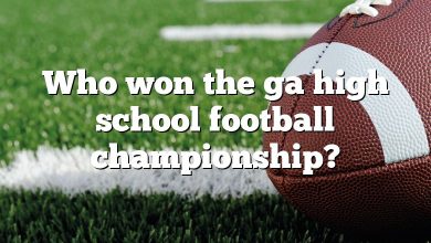 Who won the ga high school football championship?