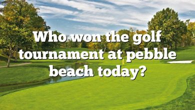 Who won the golf tournament at pebble beach today?