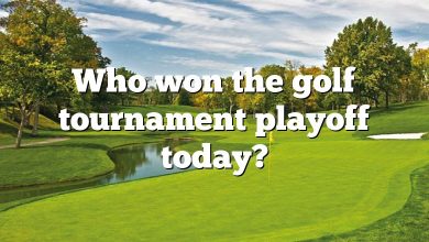 Who won the golf tournament playoff today?