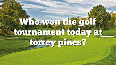 Who won the golf tournament today at torrey pines?