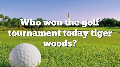 Who won the golf tournament today tiger woods?