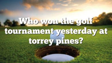 Who won the golf tournament yesterday at torrey pines?