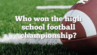 Who won the high school football championship?