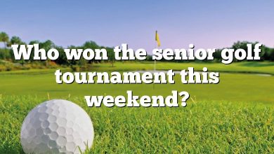 Who won the senior golf tournament this weekend?