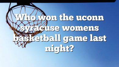 Who won the uconn syracuse womens basketball game last night?