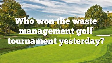 Who won the waste management golf tournament yesterday?