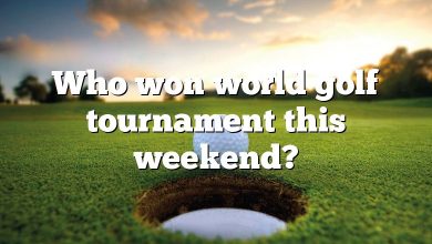 Who won world golf tournament this weekend?
