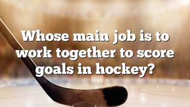 Whose main job is to work together to score goals in hockey?