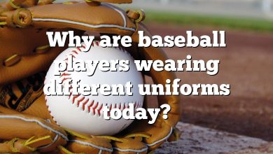 Why are baseball players wearing different uniforms today?