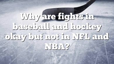 Why are fights in baseball and hockey okay but not in NFL and NBA?
