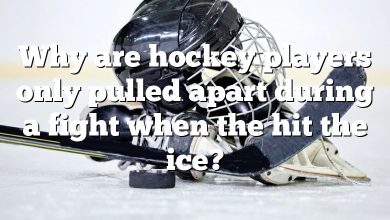 Why are hockey players only pulled apart during a fight when the hit the ice?