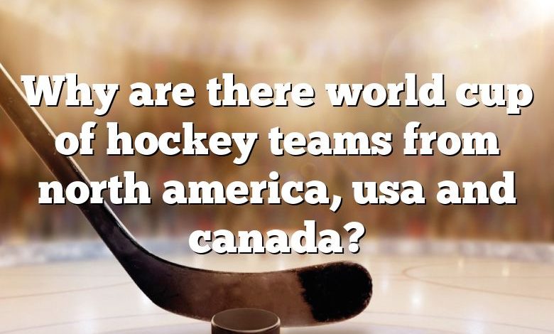 Why are there world cup of hockey teams from north america, usa and canada?