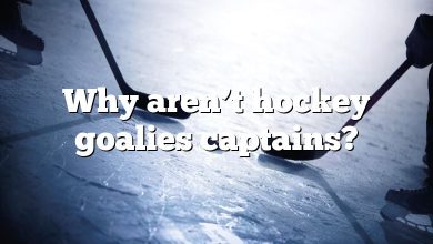 Why aren’t hockey goalies captains?